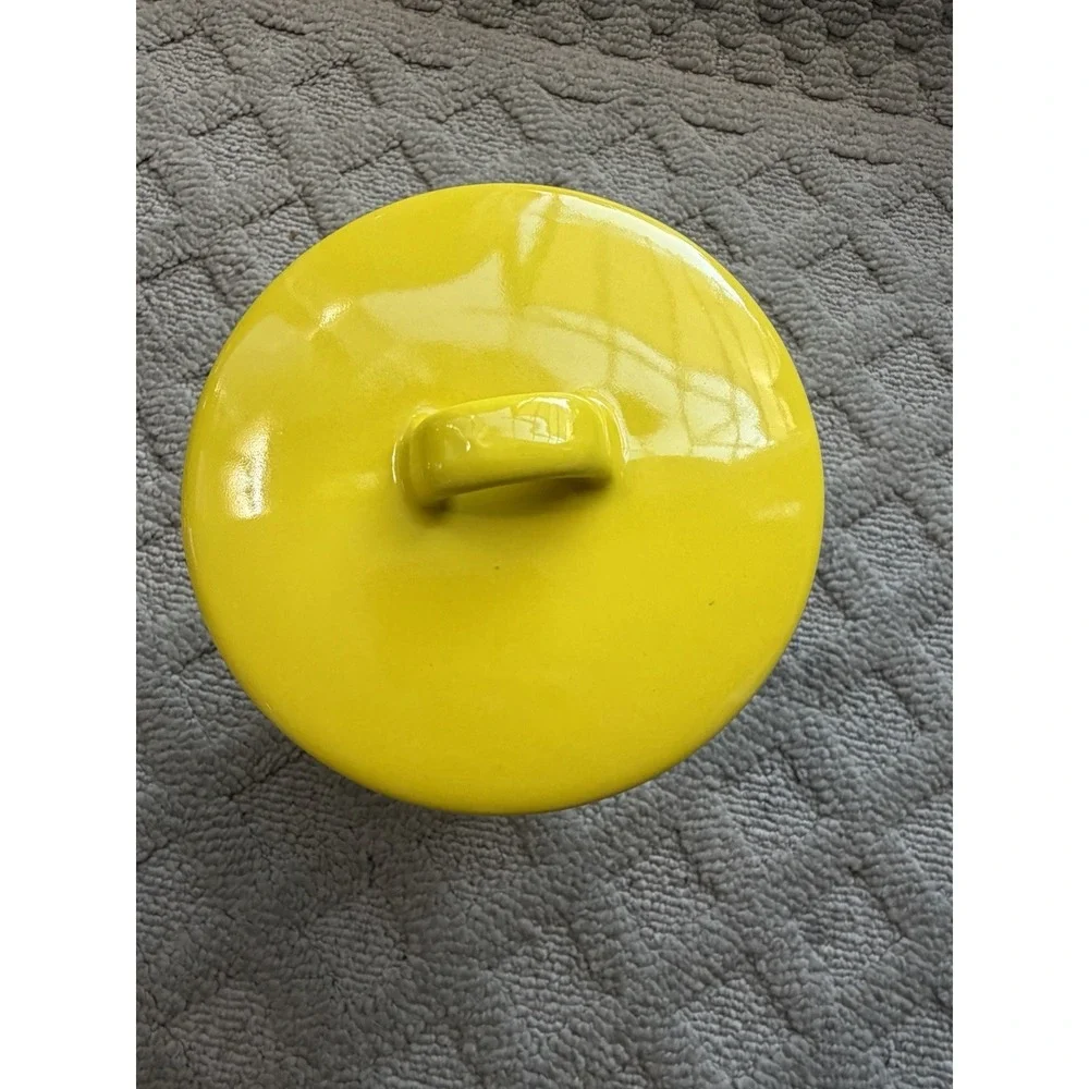 Peanuts Woodstock Easter Spring Gibson Ceramic Canister Jar with Yellow Lid